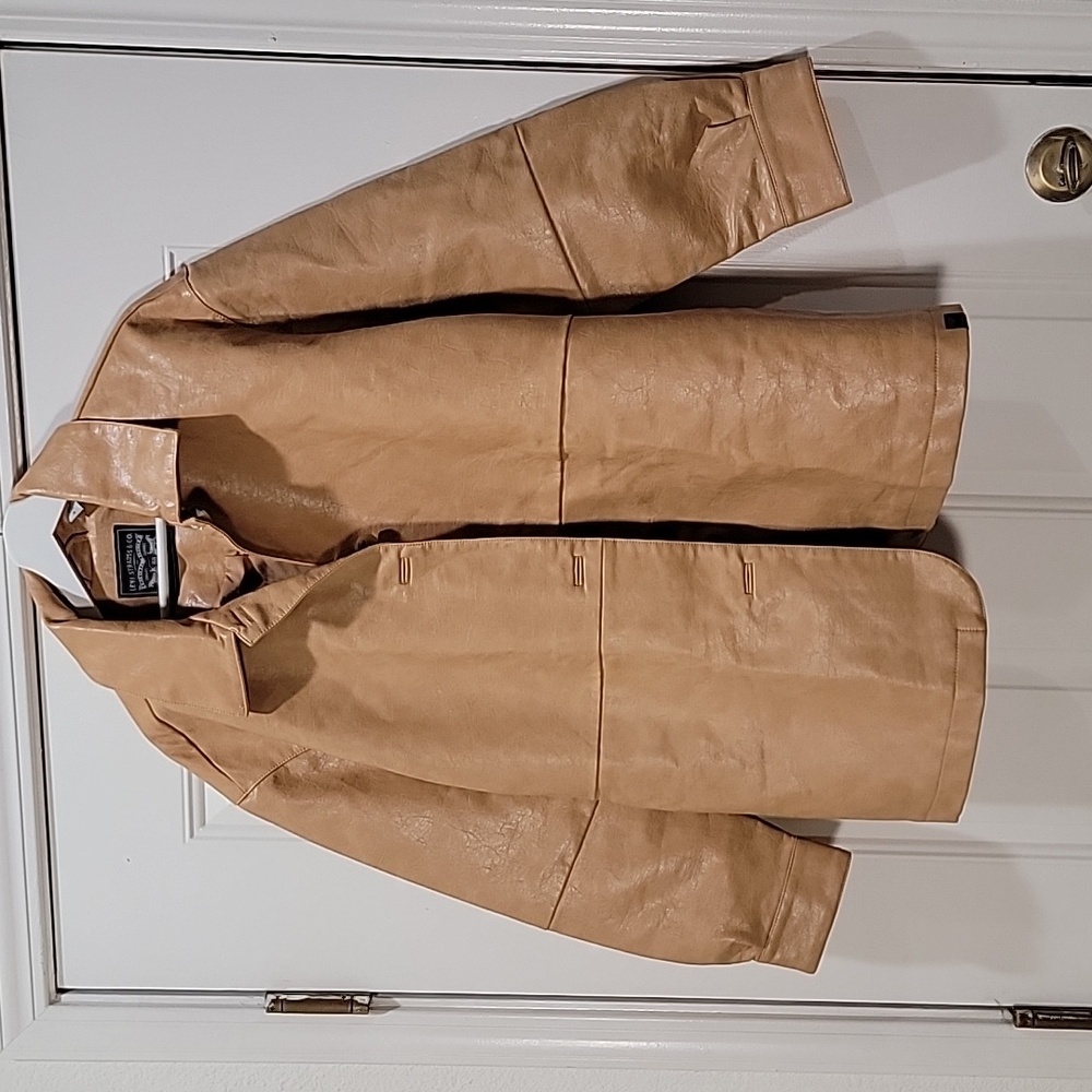 Faux Leather Vintage Blazer Jacket Size Large